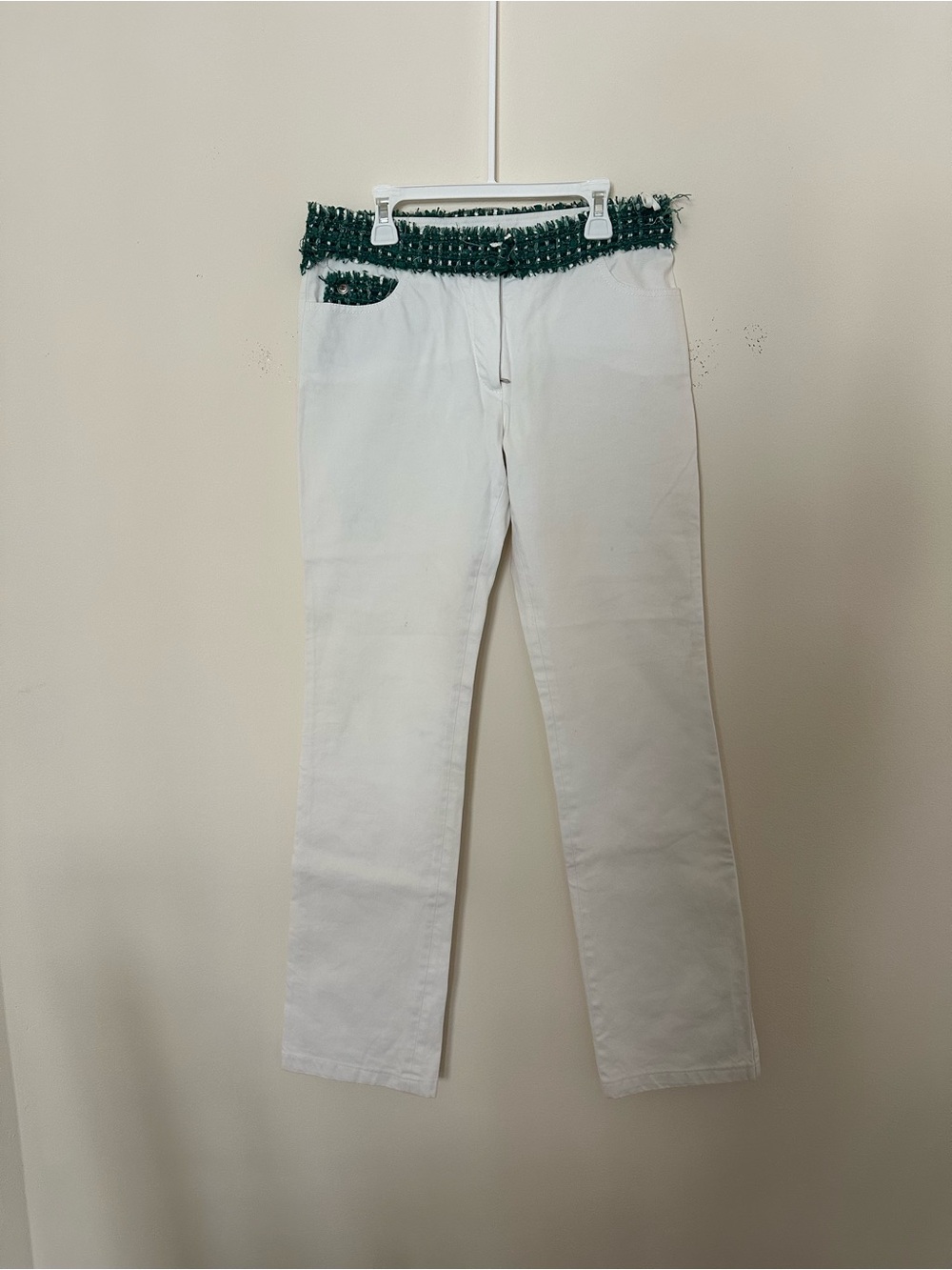 CHANEL White Straight-Leg Pants - Picture 2 of 4